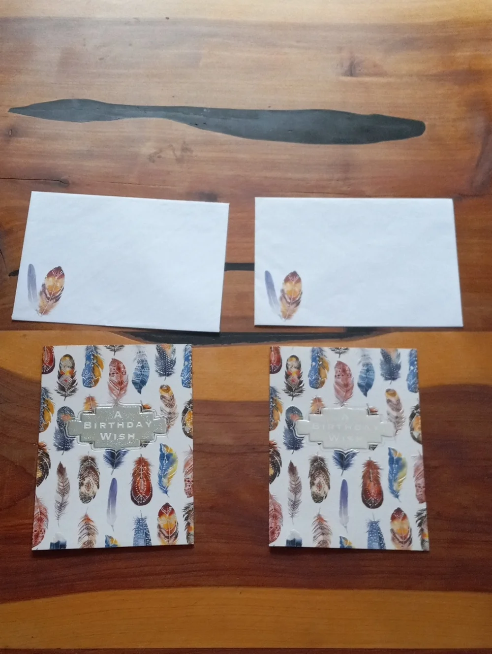 Lot of 5 Religious Feather & Dreamcatcher Birthday Cards with Envelopes